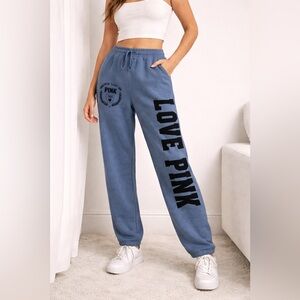 Victoria’s Secret PINK Blue Fleece Sweatpants – Size M
